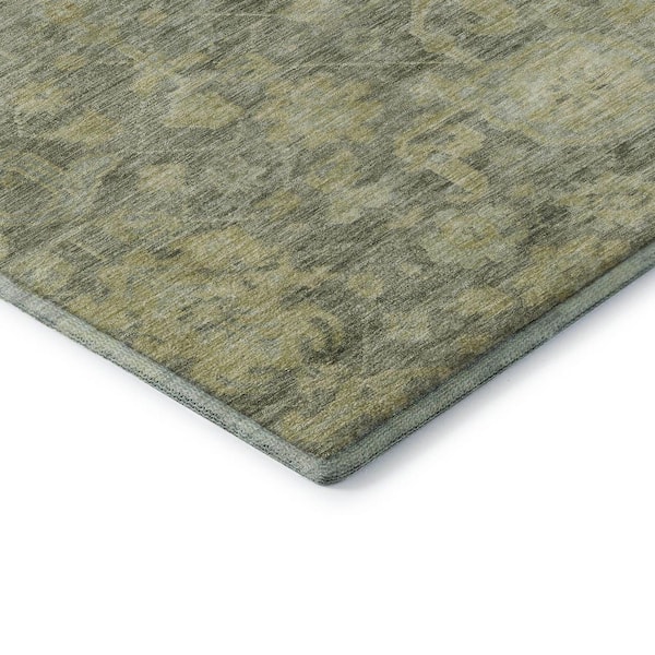 Mayfield Premium Machine Washable Abstract AMF1105 Sage 8 ft. x 10 ft. Area Rug