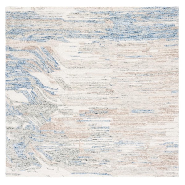 Metro Ivory/Natural 6 ft. x 6 ft. Abstract Square Area Rug
