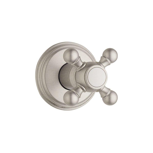 GROHE Geneva Single-Handle Volume Control Valve Trim Kit in Brushed Nickel with Cross Handle (Valve Sold Separately)