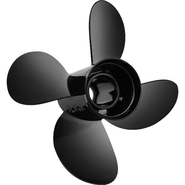 SKYSHALO Outboard Propeller, Replace for OEM 48-8M0084495,4 Blades 14 in. x 19 in. Aluminium Boat Propeller, Compatible