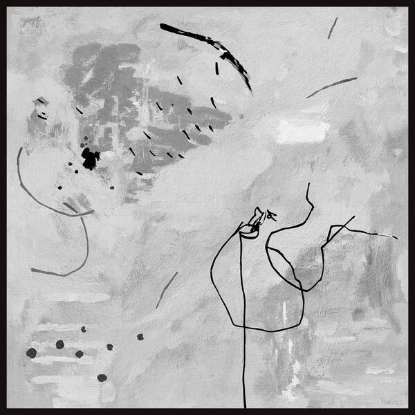 Unbranded "Random Division" by Parvez Taj Floater Framed Canvas Abstract Art Print 40 in. x 40 in.