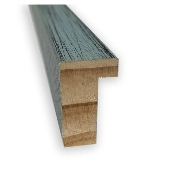 Amanti Art Dixie Blue Grey Rustic Narrow 37 in. x 13 in. Wood