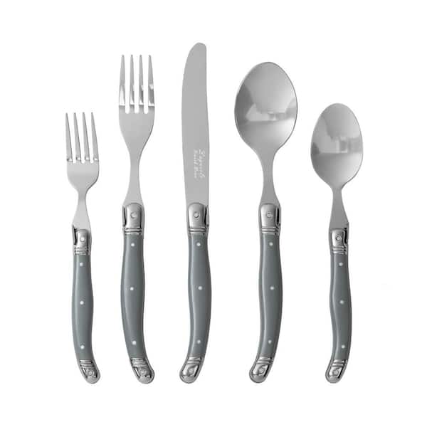 French Home Laguiole Grey Fog Flatware Set (Service for 4) LG131 The Home Depot