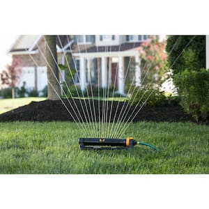 Garden Astral 4 Oscillating Sprinkler Orange Nozzle Lawn Watering Outdoor Yard 
