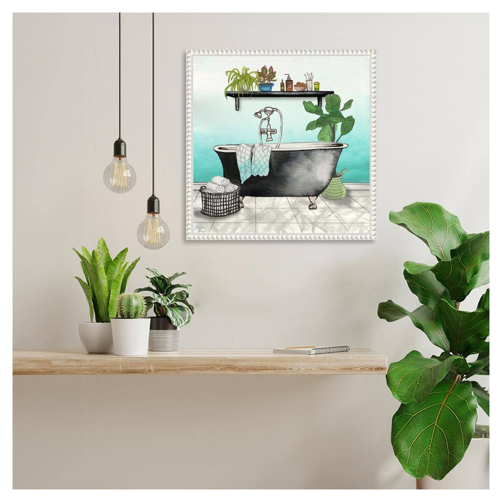 Elizabeth Medley Botanical Bath Framed Canvas Wall Art