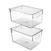 Sorbus 2 Plastic Storage Bins, Clear Kitchen, Pantry, and Bathroom Organizer  with Lids and Handles FR-BCR2 - The Home Depot