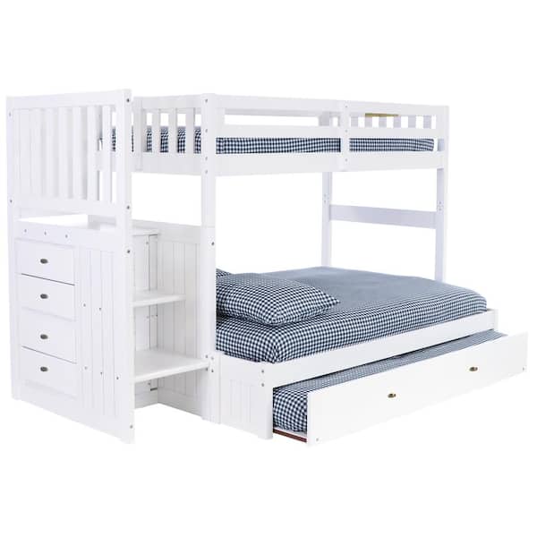 Staircase Bunkbed And 4 Drawers, Wayfair Bunk Beds Twin Over Full With Trundle
