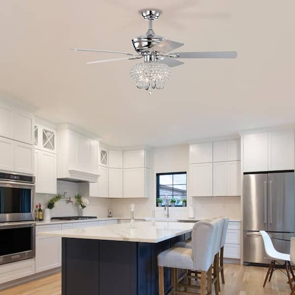 sun556⭐︎ Black Fandelier Ceiling Fan with Remote: 7 Light Chandelier