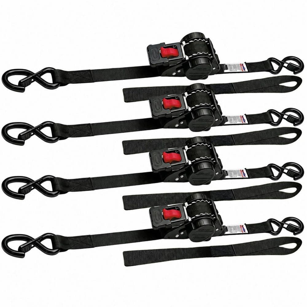 13 ft x 1 in Retractable Ratchet Tie Down Straps Auto Slow Release Heavy Duty 1,800 lb Break Strength 4 Pack price history on PriceWatchPro