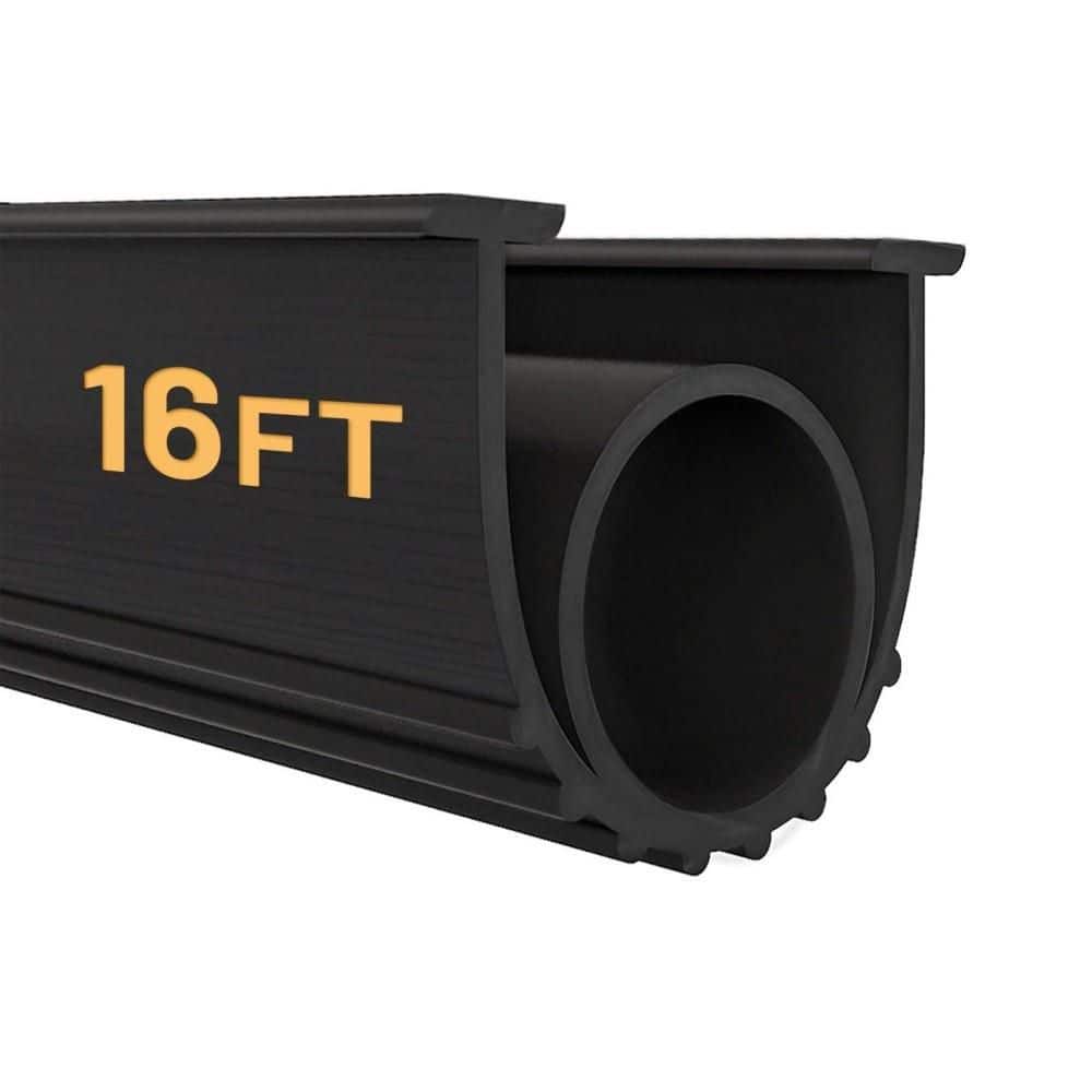 1-Pack Black Rubber Garage Door Weather Stripping, 16 ft. T-End Universal Waterproof Bottom Seal Strip Replacement Kit price history on PriceWatchPro