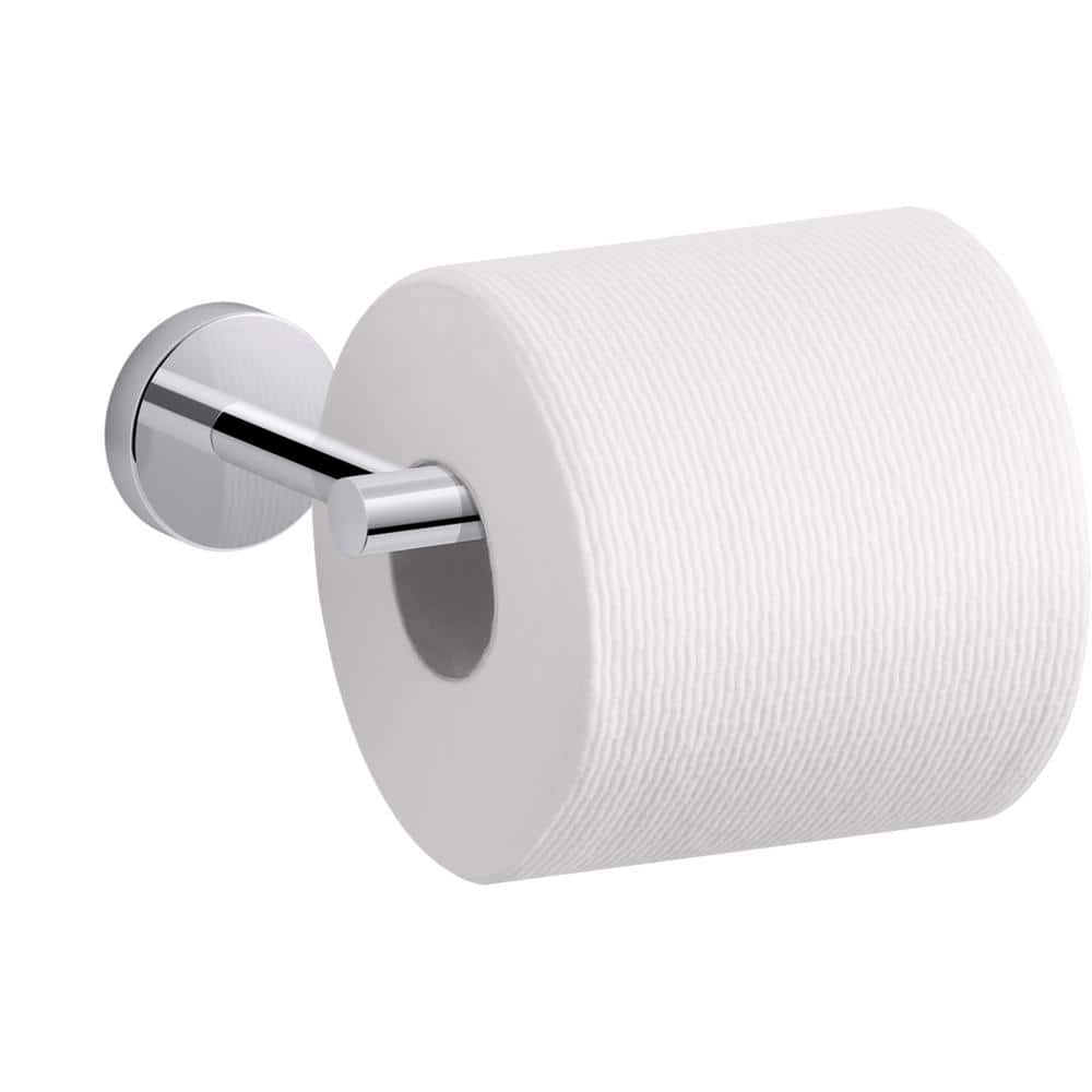 Elate Polished Chrome Minimalist Wall-Mount Toilet Paper Holder