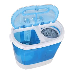 4.21 cu. ft. Portable Top Load Washer and Spinner with Twin Tub, 1300RPM Motor and 6.57 ft. Inlet Hose, Blue