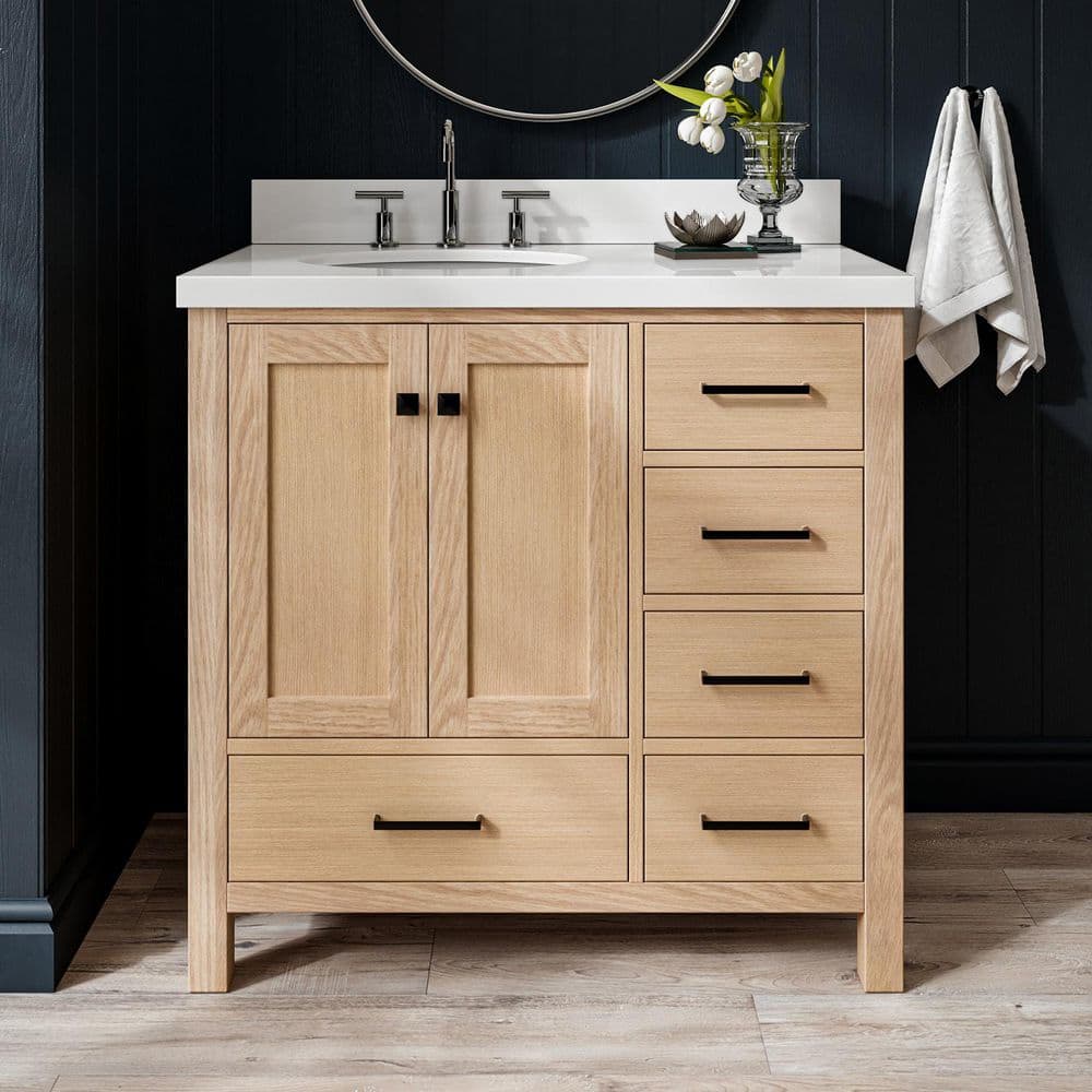 ARIEL Cambridge 36 in. Single Sink Freestanding Bathroom Vanity in