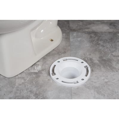 4 in. PVC Twist-N-Set Open Toilet Flange