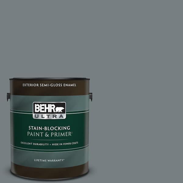 BEHR ULTRA 1 gal. #BNC-39 Peak Point Semi-Gloss Enamel Exterior Paint & Primer