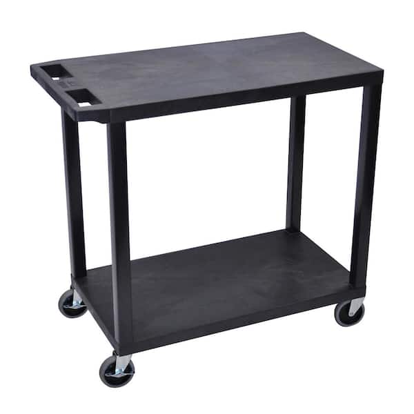 EC 32 in. 2-Shelf Utility Cart in Black