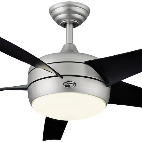 Hampton Bay Windward II 54 in. Indoor Brushed Steel Ceiling Fan