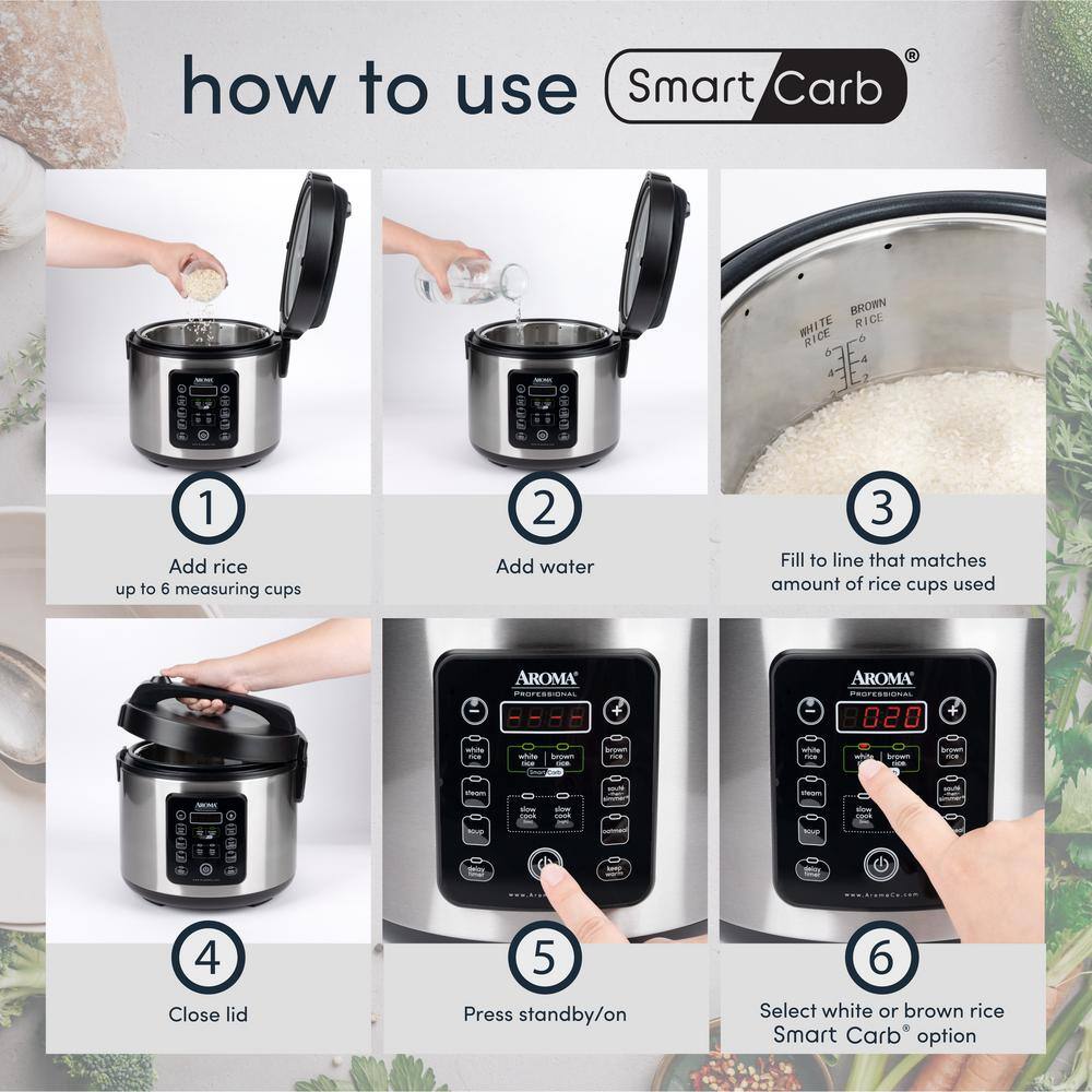 Stainless Steel 20-Cup Electric Rice Cooker with Steamer