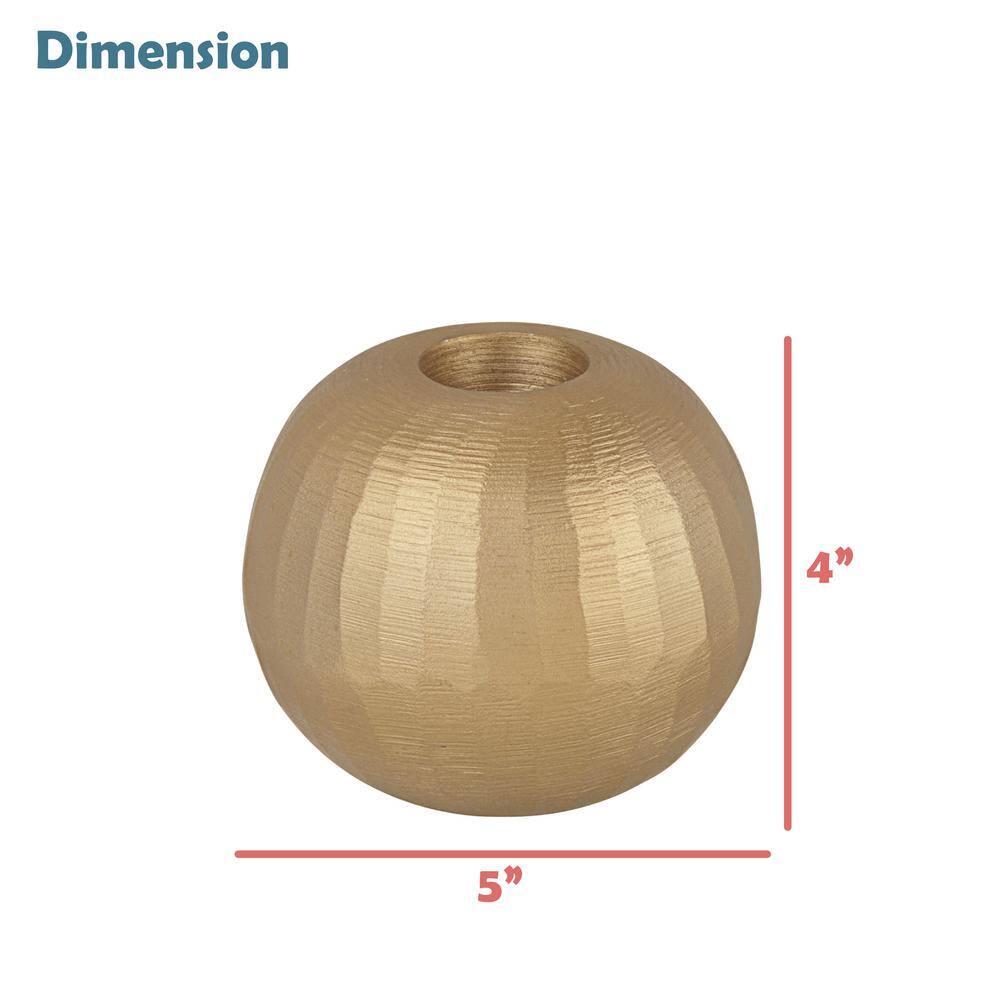 Brass Plated Round Tabletop Votive Candle Holder