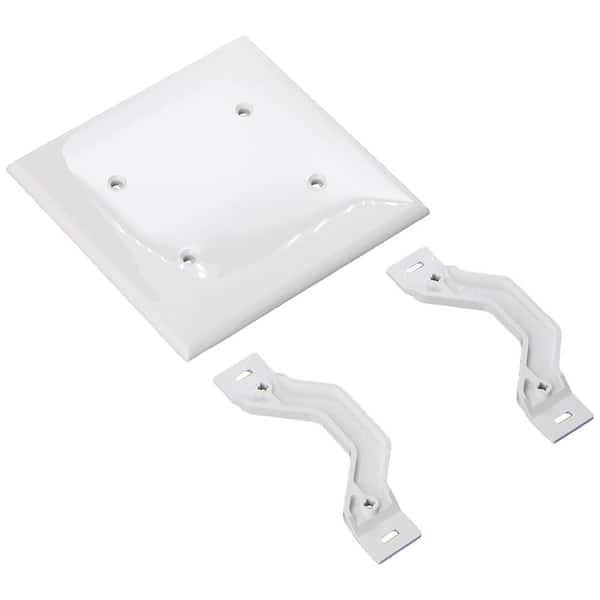 Leviton White 2-Gang Blank Plate Wall Plate (1-Pack)