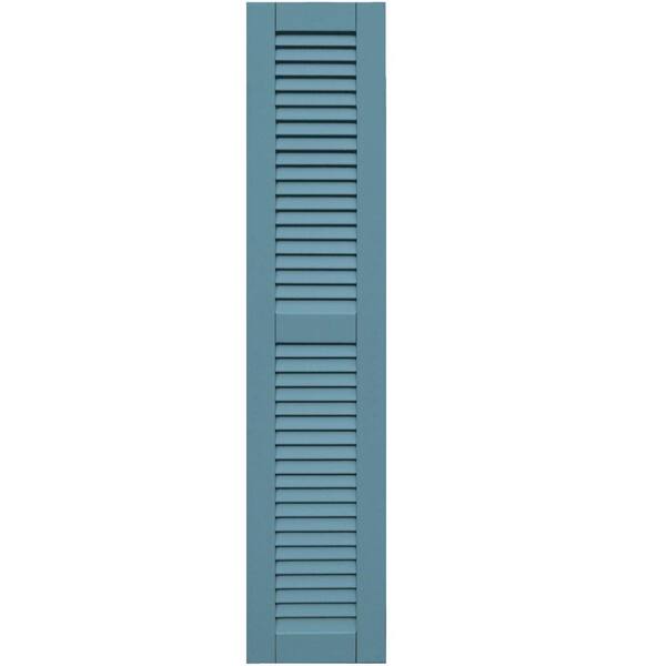 Winworks Wood Composite 12 in. x 57 in. Louvered Shutters Pair #645 Harbor
