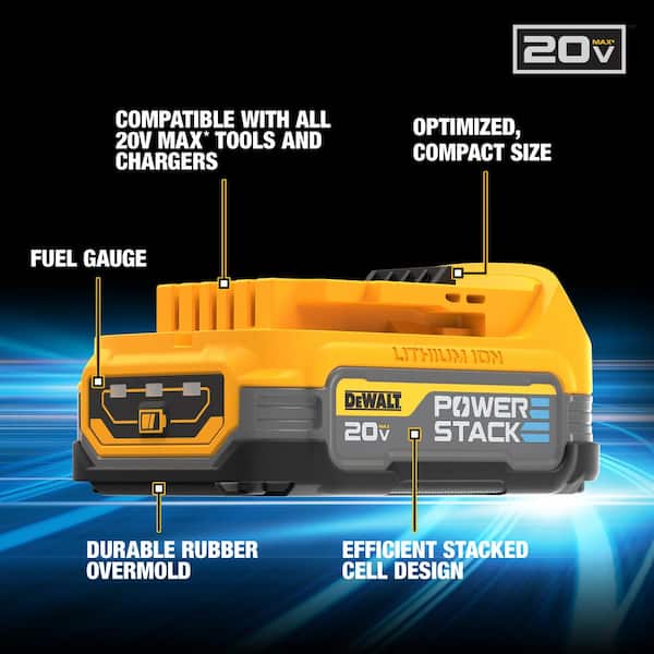 DEWALT 20V MAX POWERSTACK Compact Battery Starter Kit DCBP034C - The Home  Depot