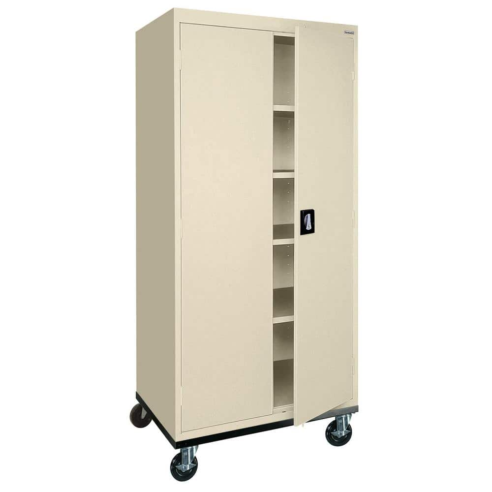 Elite Transport Series ( 36 in. W x 78 in. H x 24 in. D ) Steel Garage Freestanding Cabinet with Casters in Putty -  Sandusky, TA4R362472-07