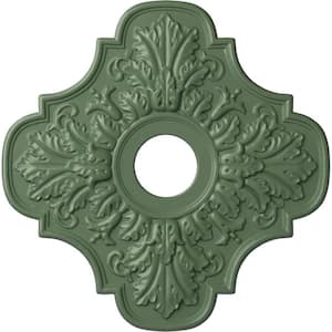 1'' x 17-3/4'' x 17-3/4'' Polyurethane Peralta Ceiling, Hand-Painted Athenian Green