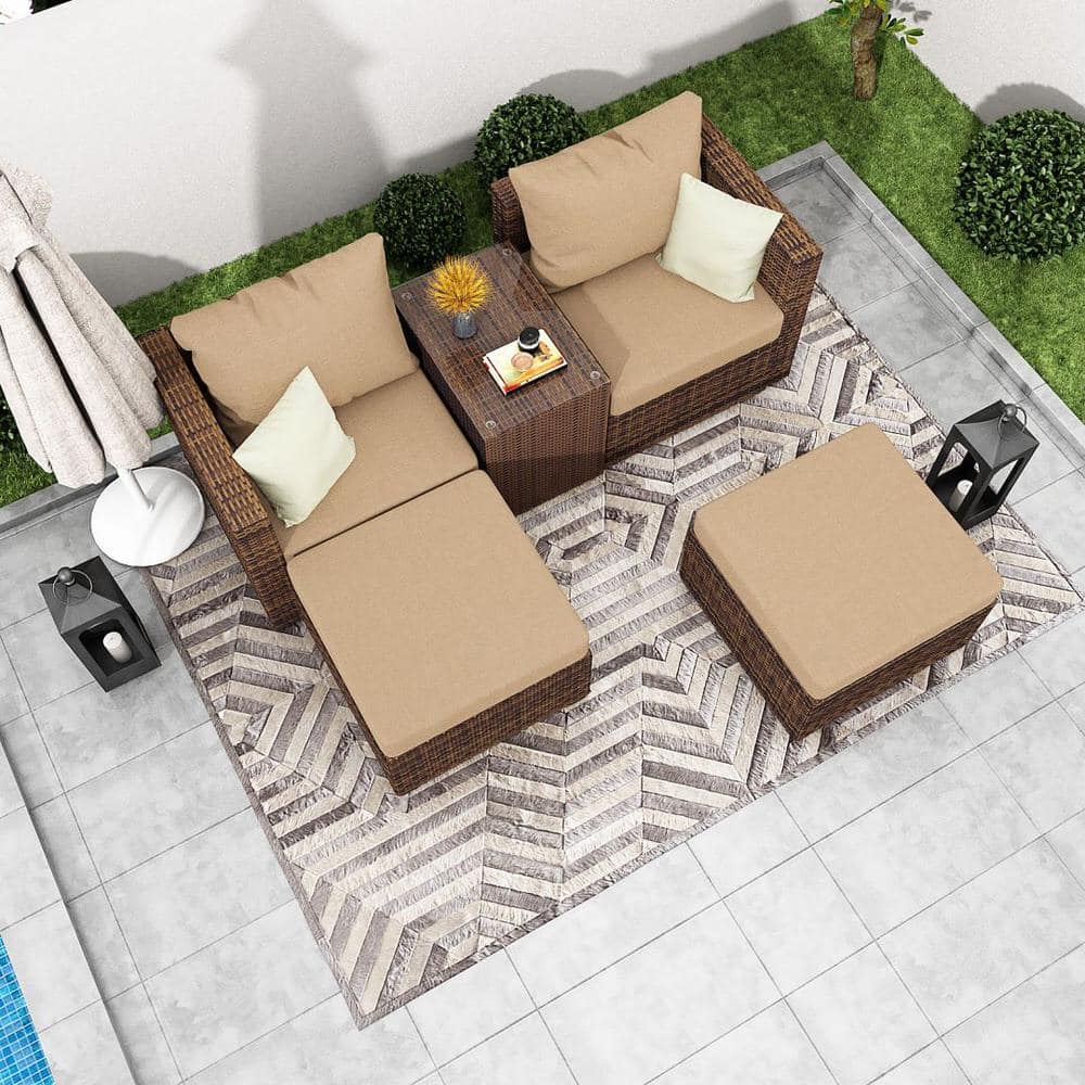 Agaran 5 discount piece rattan sectional