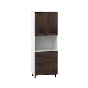 Lincoln Chestnut Solid Wood Assembled Pantry Microwave Kitchen Cabinet with 3 Drawers (30 in. W x 84.5 in. H x 24 in. D)