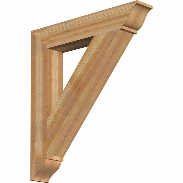 Ekena Millwork 6 in. x 40 in. x 36 in. Western Red Cedar Traditional Rough Sawn Bracket