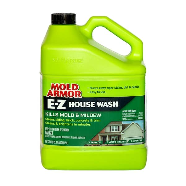 Mold Armor 1 Gal. E-Z House Wash, Cleans Siding, Concrete, Trim and Brick