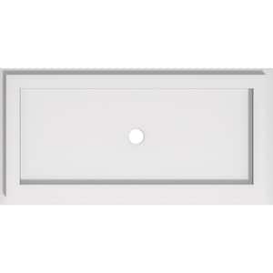 1 in. P X 18 in. W X 9 in. H X 1 in. ID Rectangle Architectural Grade PVC Contemporary Ceiling Medallion
