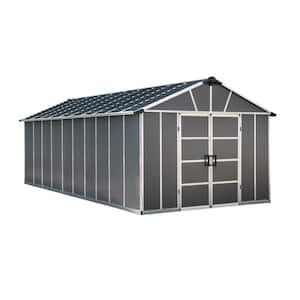 Yukon 11 ft. x 21 ft. Dark Gray Large Garden Outdoor Storage Shed