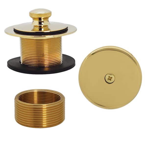 Westbrass 3-1/8 in. NPSM Twist and Close Universal Tub Trim with 1-Hole Faceplate, Polished Brass