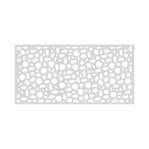 3 ft. x 6 ft. River Rock White Polypropylene Decorative Screen Panel