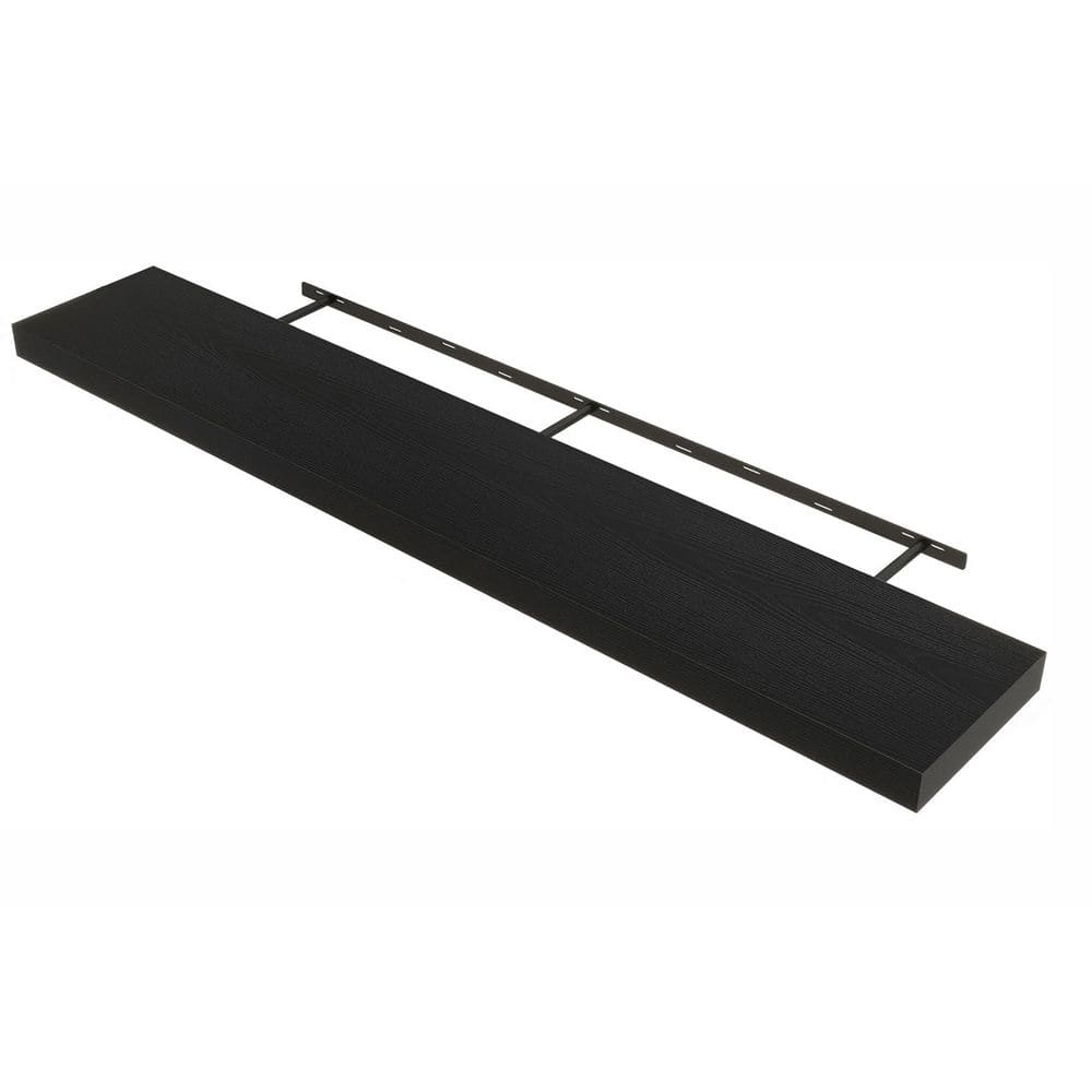 72 in. W x 11.6 in. D Black Floating Shelves Decorative Wall Shelf