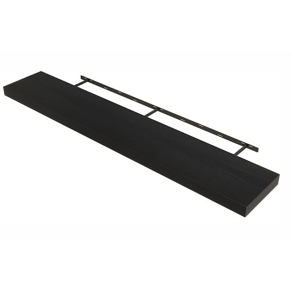 72 in. W x 11.6 in. D Black Floating Shelves Decorative Wall Shelf