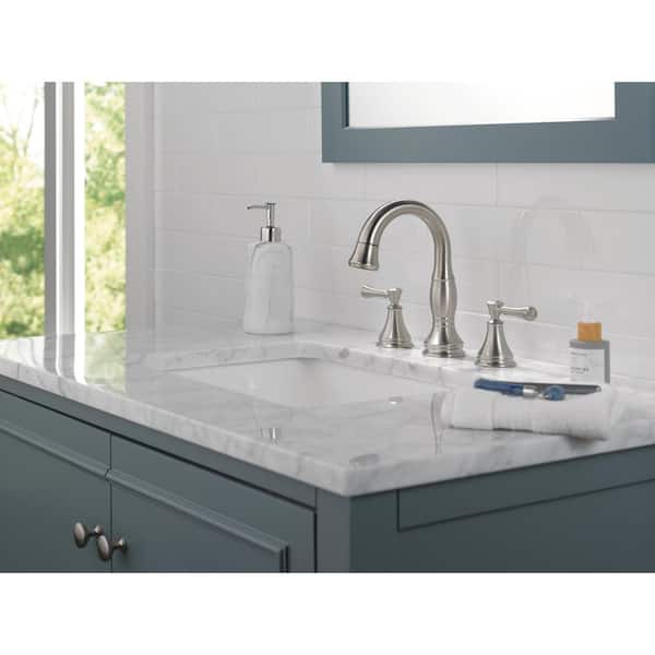 Delta Cassidy 8 in. Widespread Double-Handle Bathroom Faucet with