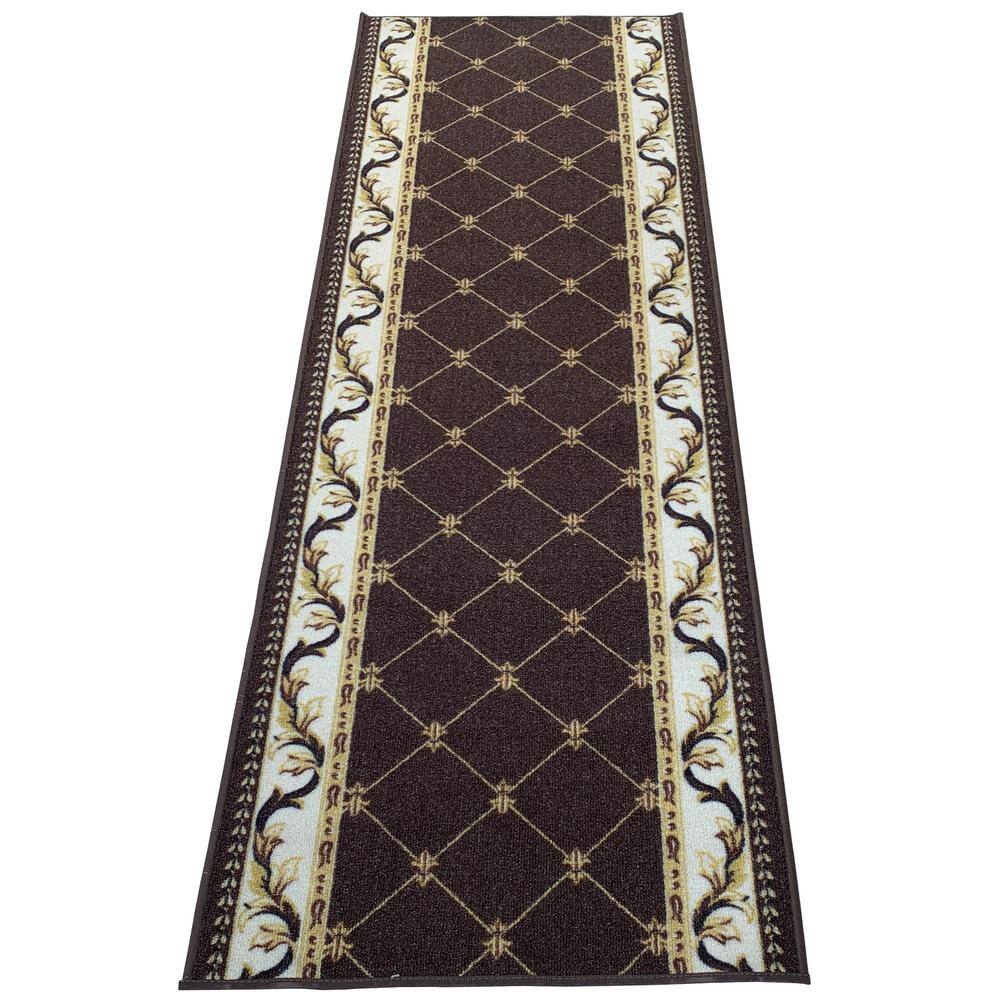 Trellis French Brown 31 in. W x 14 ft. L Runner Rug/Stair Runner 36.4 sq. ft. price history on PriceWatchPro