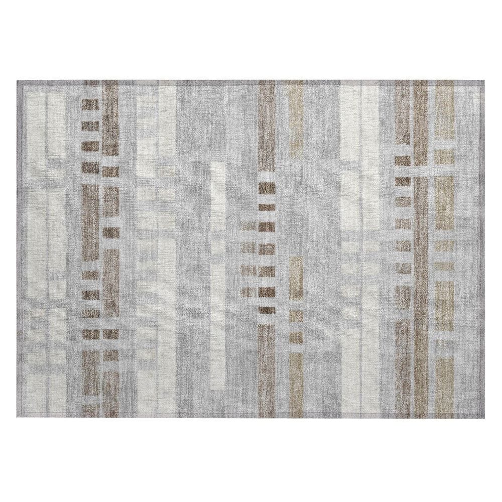 Chantille Machine Washable Indoor/Outdoor Abstract ACN2897 Silver 2 ft. x 3 ft. Accent Rug price history on PriceWatchPro