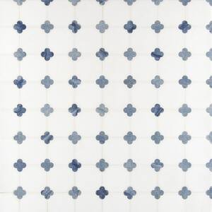 Azula Floret 12 in. x 12 in. x 10 mm Polished Marble Mosaic Tile (10 sq. ft. / case)