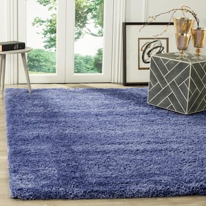 California Shag Periwinkle 5 ft. x 8 ft. Solid Area Rug