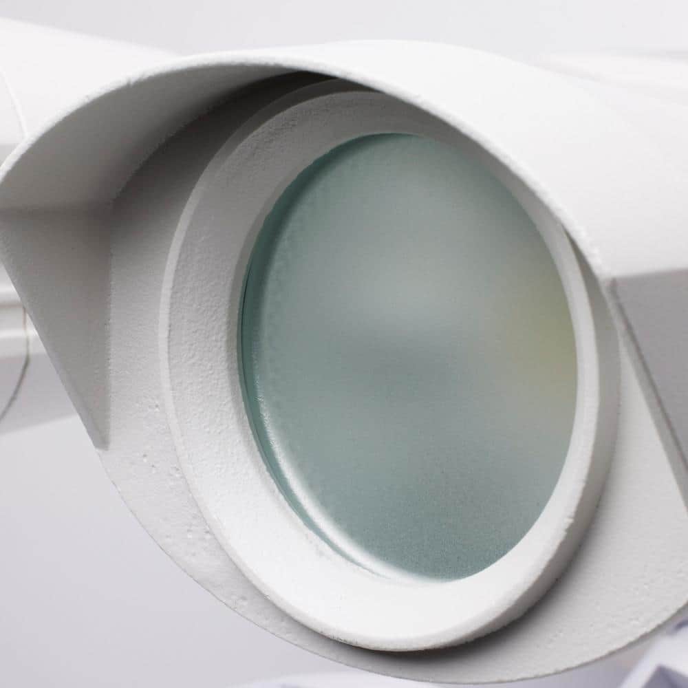 White Dual-Head LED Security Light with Motion Sensor