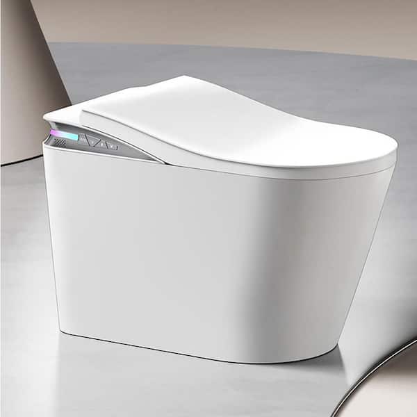Mercury 17 inch-piece 1.2 GPF Single Flush Enlongated Toilet in White Seat Included without Water Pressure Limitation