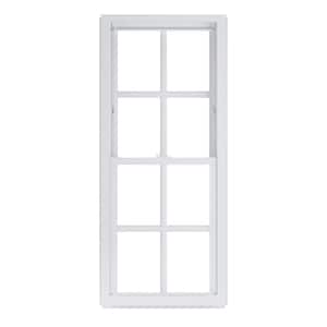 24 in. x 54 in. 50 Series Low-E Argon SC Glass Double Hung White Vinyl Replacement Window with Grids, Screen Incl