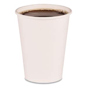 12 oz. White Disposable Paper Cups, Hot Drinks, 20 Cups / Sleeve, 50 Sleeves / Carton