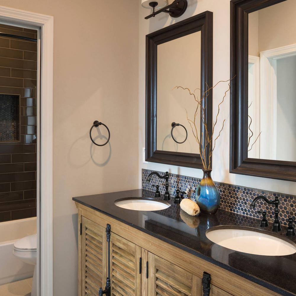 Matte Black Brass Widespread Two-Handle Bathroom Faucet