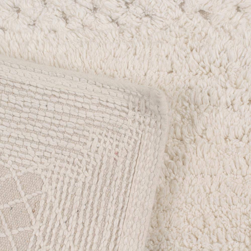 Ivory Cotton Tufted 2-Piece Bath Rug Set
