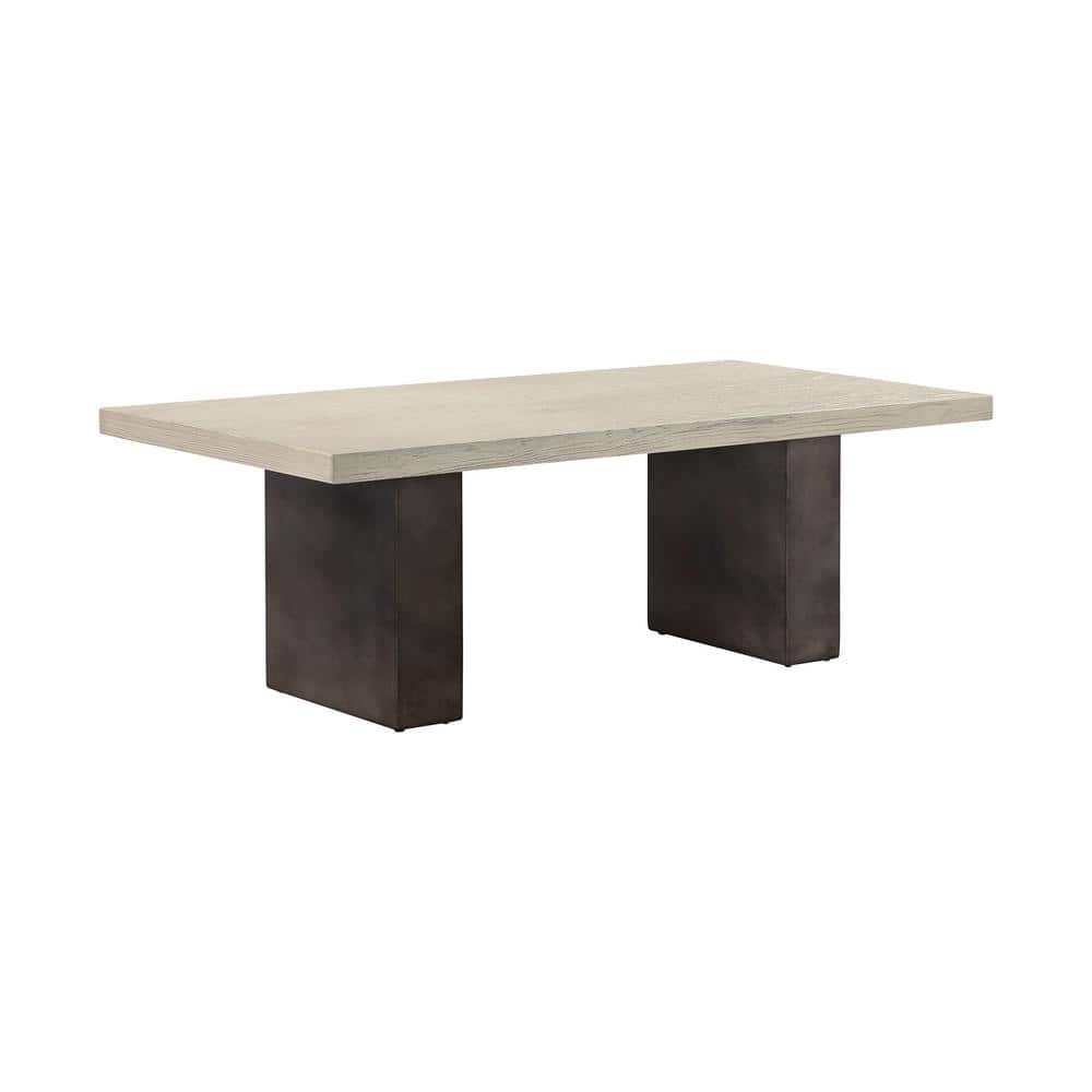 Modern Elegance Grey Oak and Concrete Rectangular Coffee Table